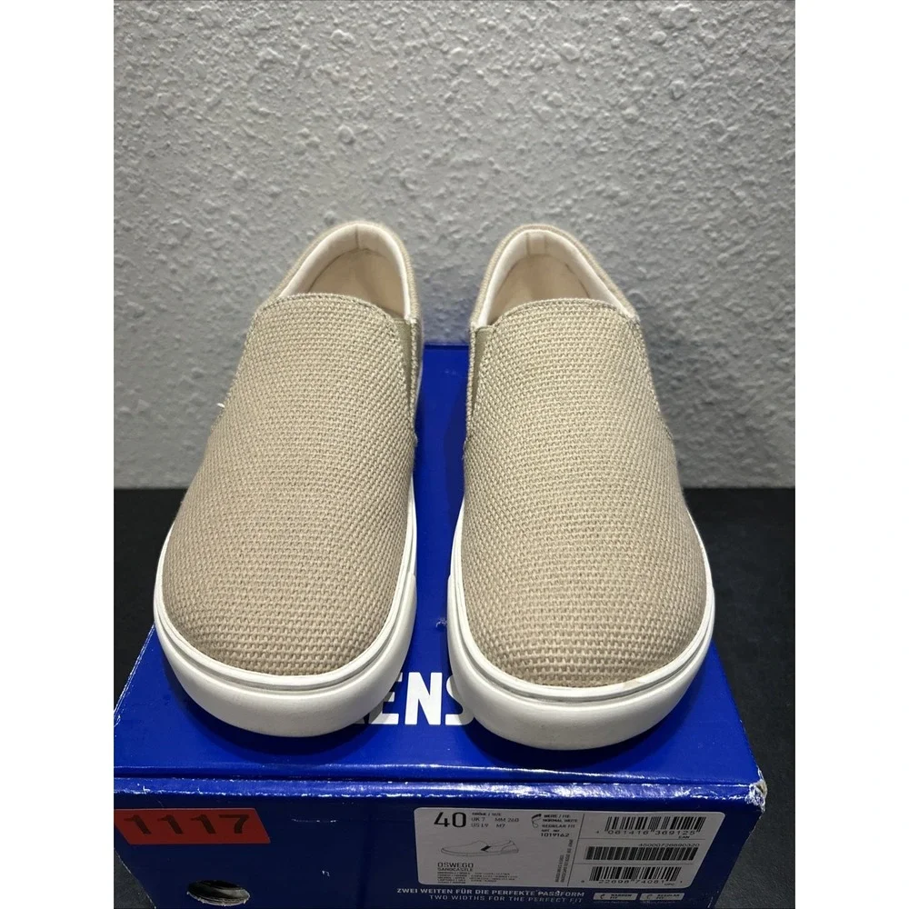 Birkenstock Oswego Textile Suede Sandcastle EU 40 US L9 M7 Unisex